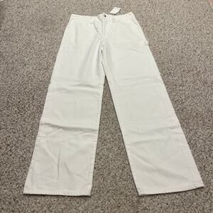 NWT Alexa Chung for Madewell Workwear Jeans Sz 26 True White Utility Denim